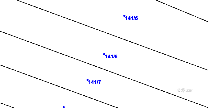Parcela st. 141/6 v KÚ Stolany, Katastrální mapa