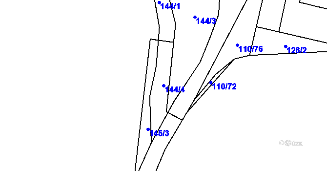 Parcela st. 144/4 v KÚ Stolany, Katastrální mapa
