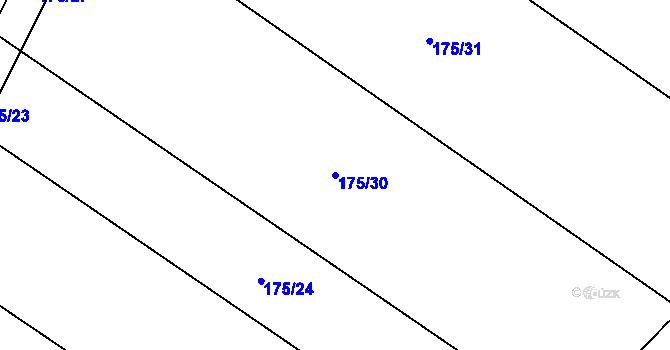 Parcela st. 175/30 v KÚ Stolany, Katastrální mapa
