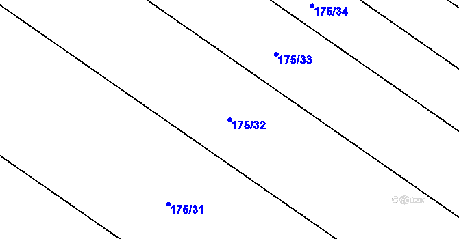 Parcela st. 175/32 v KÚ Stolany, Katastrální mapa