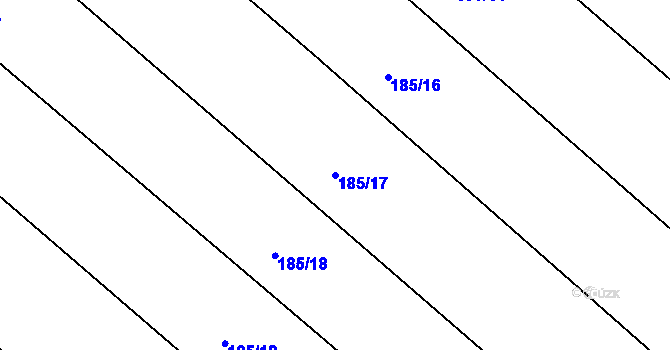 Parcela st. 185/17 v KÚ Stolany, Katastrální mapa