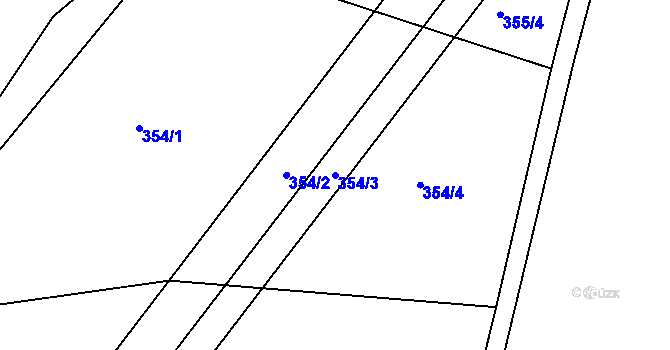 Parcela st. 354/3 v KÚ Stolany, Katastrální mapa