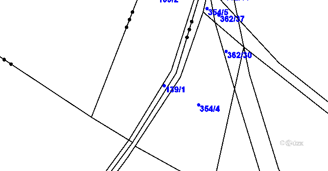 Parcela st. 139/1 v KÚ Sobětuš, Katastrální mapa