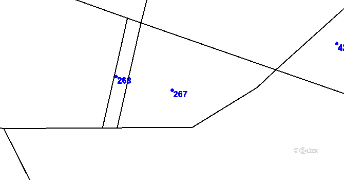 Parcela st. 267 v KÚ Čálovice, Katastrální mapa