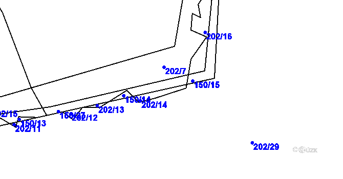 Parcela st. 202/26 v KÚ Čálovice, Katastrální mapa