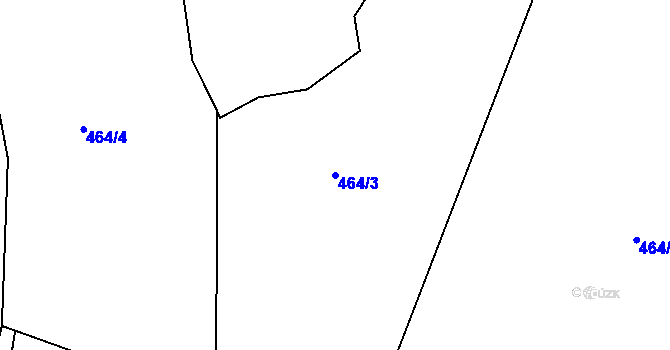 Parcela st. 464/3 v KÚ Lavice, Katastrální mapa