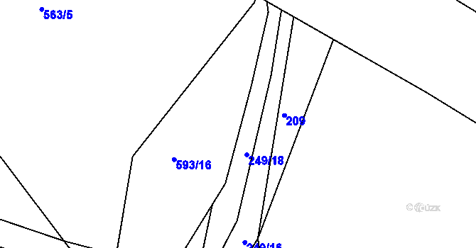Parcela st. 249/17 v KÚ Lavice, Katastrální mapa