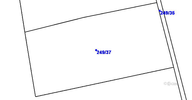 Parcela st. 249/37 v KÚ Lavice, Katastrální mapa