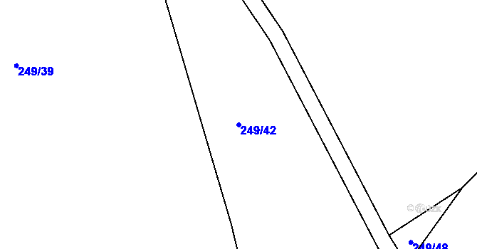 Parcela st. 249/42 v KÚ Lavice, Katastrální mapa