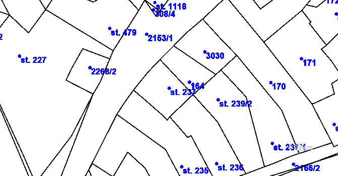 Parcela st. 237 v KÚ Sobotka, Katastrální mapa