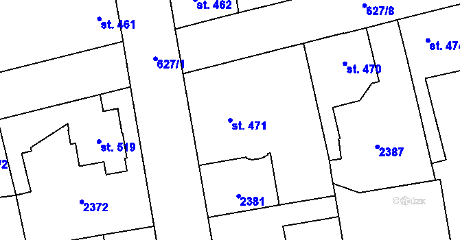 Parcela st. 471 v KÚ Sobotka, Katastrální mapa