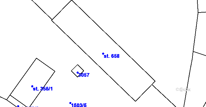 Parcela st. 658 v KÚ Sobotka, Katastrální mapa