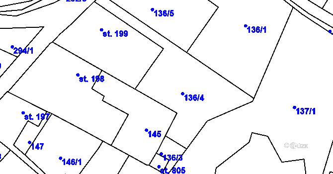 Parcela st. 144 v KÚ Sobotka, Katastrální mapa