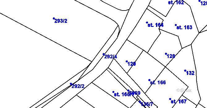 Parcela st. 292/4 v KÚ Sobotka, Katastrální mapa