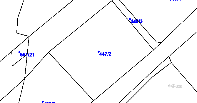 Parcela st. 447/2 v KÚ Sobotka, Katastrální mapa