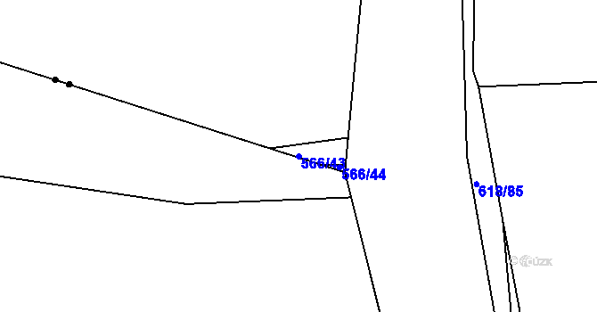 Parcela st. 566/43 v KÚ Sobotka, Katastrální mapa