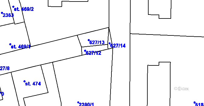 Parcela st. 2390/8 v KÚ Sobotka, Katastrální mapa