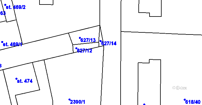 Parcela st. 2390/9 v KÚ Sobotka, Katastrální mapa