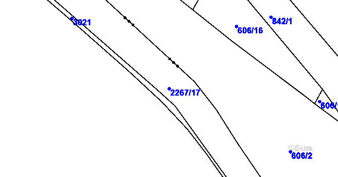 Parcela st. 2267/17 v KÚ Sobotka, Katastrální mapa