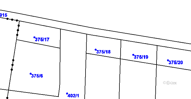 Parcela st. 375/18 v KÚ Sobotka, Katastrální mapa