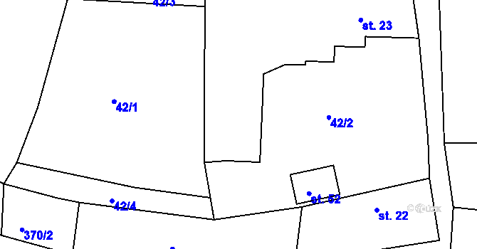 Parcela st. 23 v KÚ Spyšova, Katastrální mapa