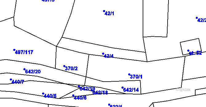 Parcela st. 42/4 v KÚ Spyšova, Katastrální mapa
