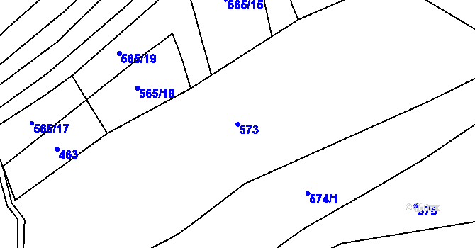 Parcela st. 573 v KÚ Spyšova, Katastrální mapa