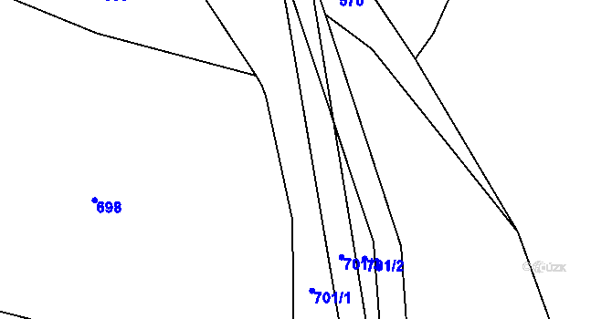 Parcela st. 701 v KÚ Spyšova, Katastrální mapa