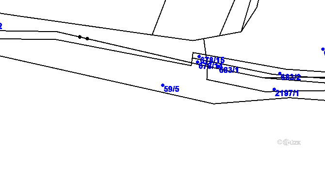 Parcela st. 59/5 v KÚ Spyšova, Katastrální mapa