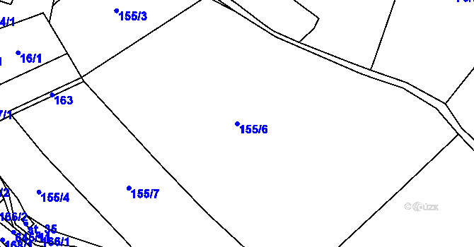 Parcela st. 155/6 v KÚ Spyšova, Katastrální mapa