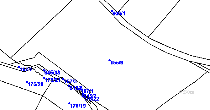 Parcela st. 155/9 v KÚ Spyšova, Katastrální mapa