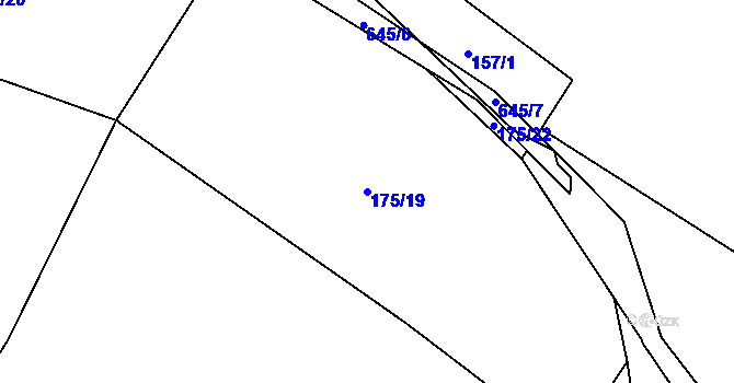 Parcela st. 175/19 v KÚ Spyšova, Katastrální mapa
