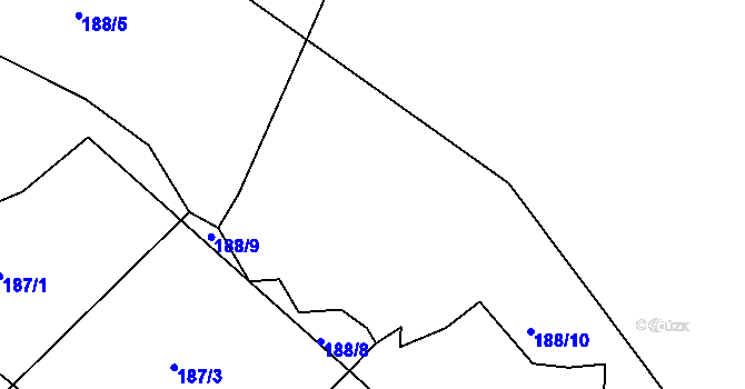 Parcela st. 188/7 v KÚ Spyšova, Katastrální mapa