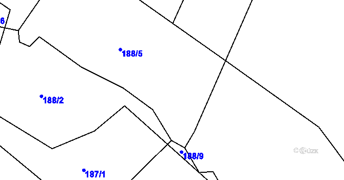 Parcela st. 188/11 v KÚ Spyšova, Katastrální mapa