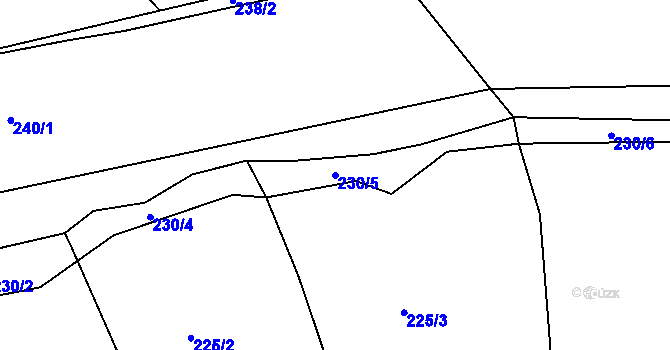Parcela st. 230/5 v KÚ Spyšova, Katastrální mapa