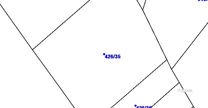 Parcela st. 426/35 v KÚ Spyšova, Katastrální mapa