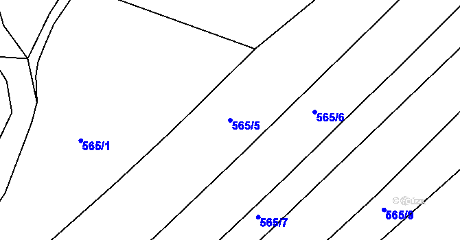 Parcela st. 565/5 v KÚ Spyšova, Katastrální mapa