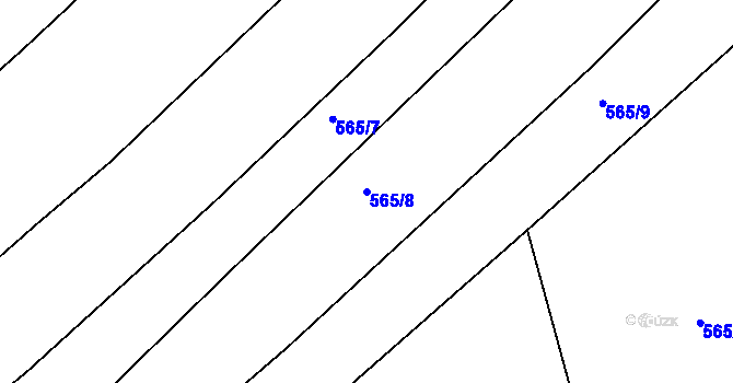 Parcela st. 565/8 v KÚ Spyšova, Katastrální mapa