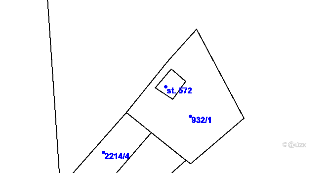 Parcela st. 572 v KÚ Staňkova Lhota, Katastrální mapa