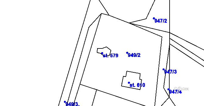 Parcela st. 579 v KÚ Staňkova Lhota, Katastrální mapa