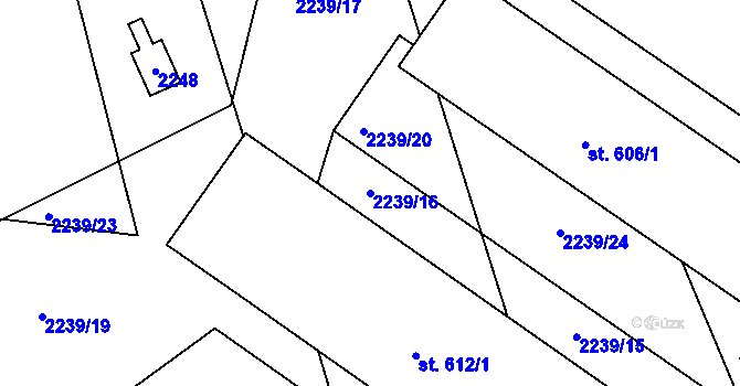 Parcela st. 2239/16 v KÚ Staňkova Lhota, Katastrální mapa