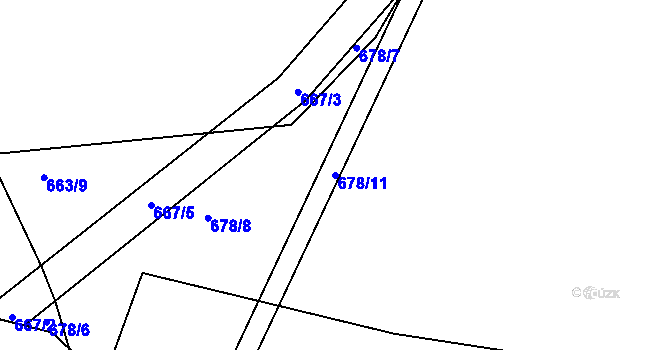 Parcela st. 678/11 v KÚ Staňkova Lhota, Katastrální mapa