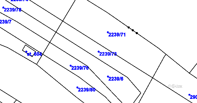 Parcela st. 2239/73 v KÚ Staňkova Lhota, Katastrální mapa