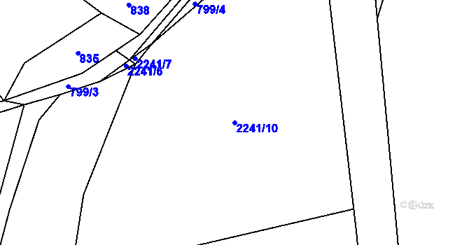 Parcela st. 2241/10 v KÚ Staňkova Lhota, Katastrální mapa