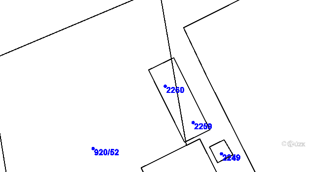 Parcela st. 2260 v KÚ Staňkova Lhota, Katastrální mapa