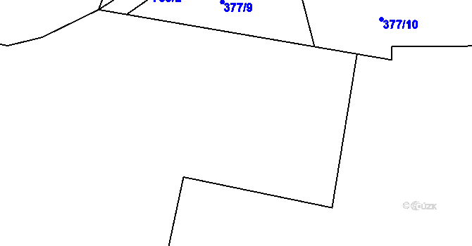 Parcela st. 377/3 v KÚ Stéblovice, Katastrální mapa