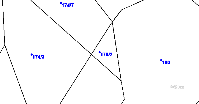Parcela st. 179/2 v KÚ Stéblovice, Katastrální mapa