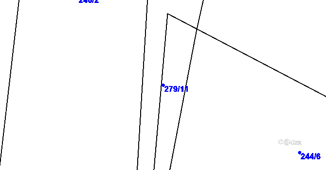 Parcela st. 279/11 v KÚ Stéblovice, Katastrální mapa