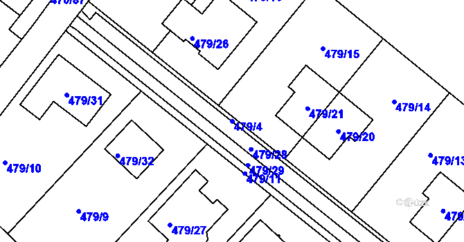 Parcela st. 479/4 v KÚ Sobotovice, Katastrální mapa