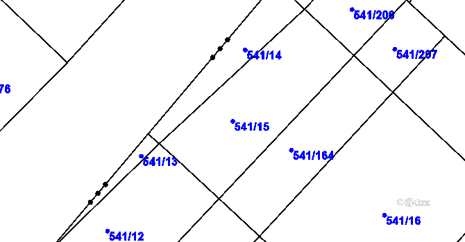 Parcela st. 541/15 v KÚ Sobotovice, Katastrální mapa